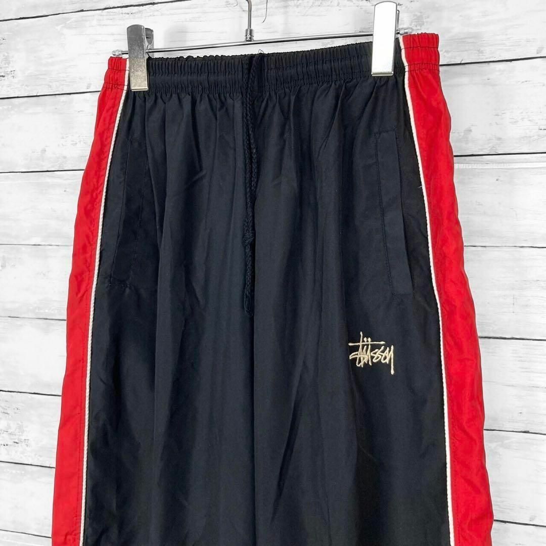 STUSSY - ステューシー 刺繍ロゴ ナイロンセットアップ ブラック STUSSY - ステューシー 刺繍ロゴ ナイロンセットアップ ブラック