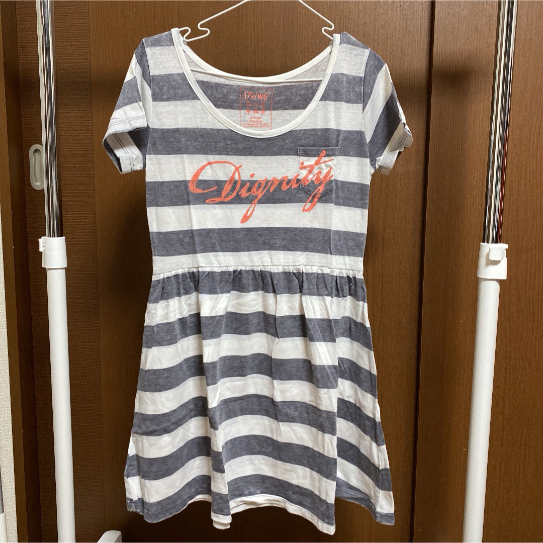 179/WG(イチナナキュウダブルジー)の未使用　ボーダーワンピ レディースのワンピース(ひざ丈ワンピース)の商品写真