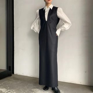 mame - 新品 mame マメ ドレス ネイビー size2の通販|ラクマ mame - 新品 mame マメ ドレス ネイビー size2の通販|ラクマ