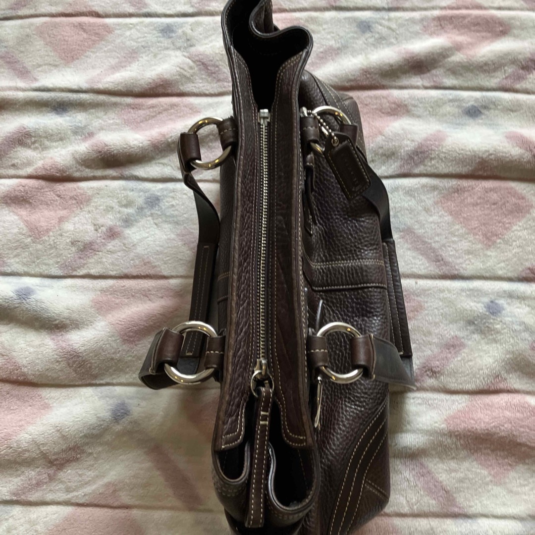 COACH - コーチ本革トート/ワンショルダーバッグ#02764焦げ茶色 COACH - コーチ本革トート/ワンショルダーバッグ#02764焦げ茶色
