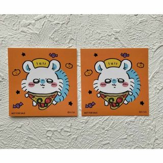2枚 ちいかわらんど ノベルティ ピザなモモンガ シール ステッカー(その他)