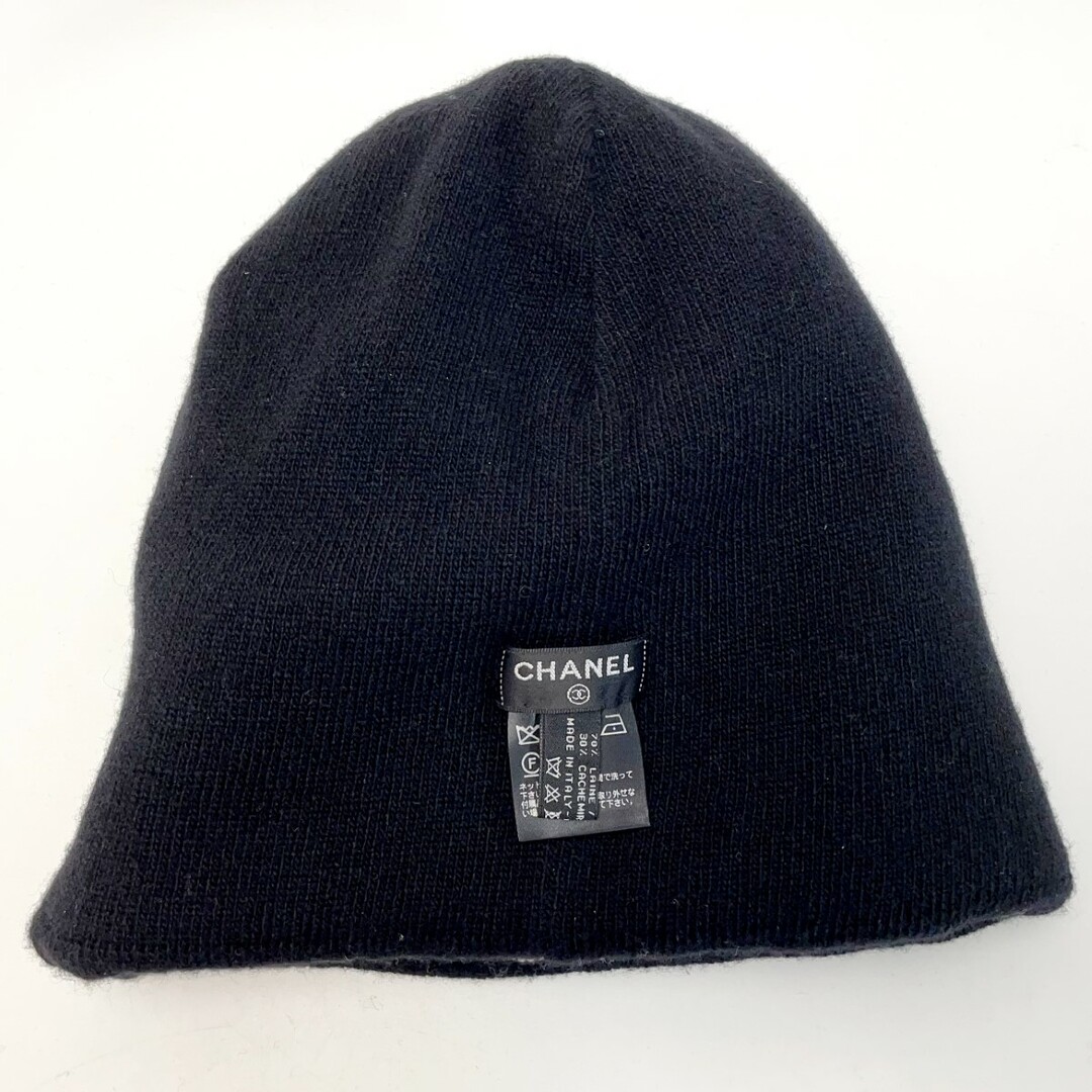CHANEL - CHANEL シャネル ニットキャップ ウール70×カシミヤ30 CHANEL - CHANEL シャネル ニットキャップ ウール70×カシミヤ30