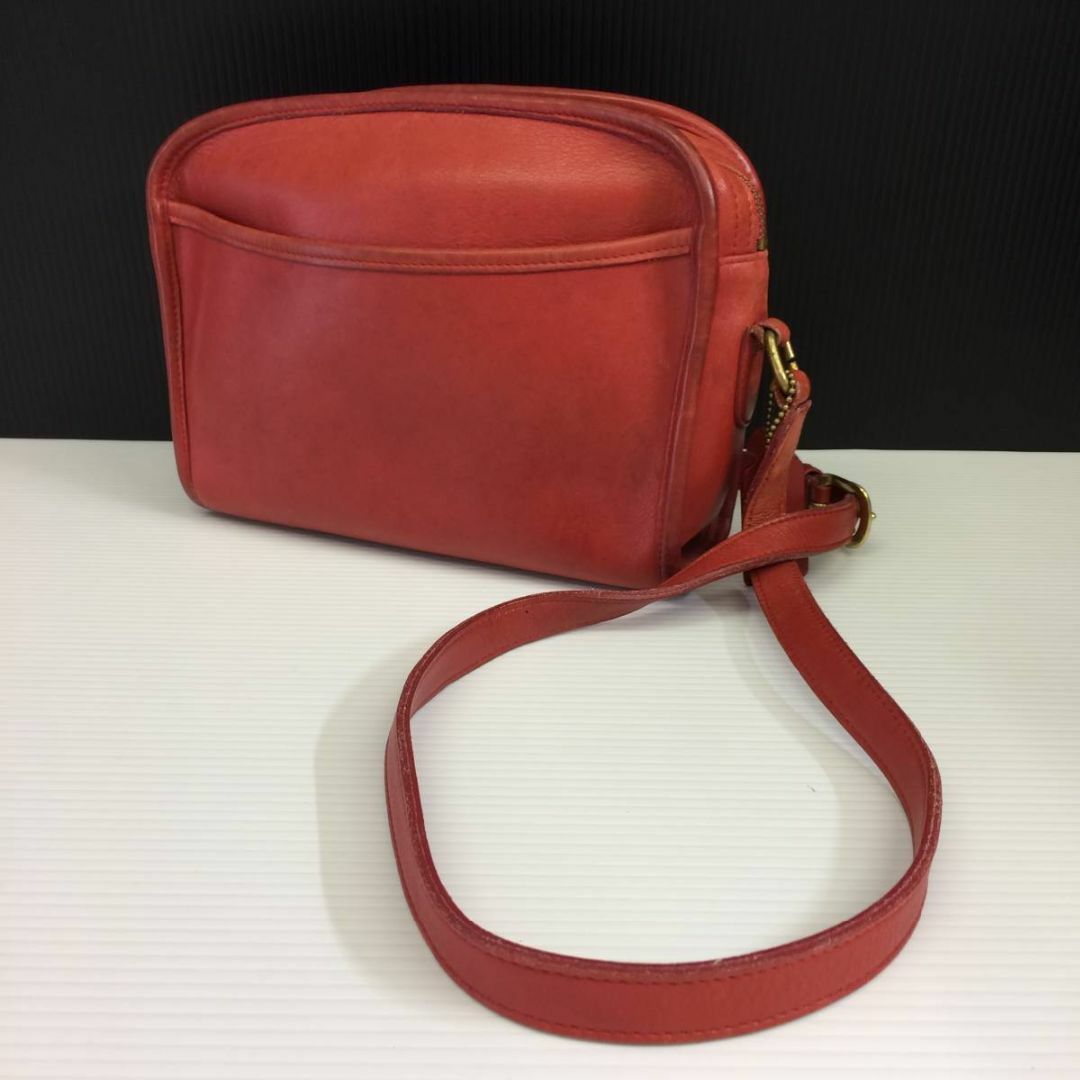 COACH - 90s USA製 オールドコーチ ショルダーポーチ レッド ショルダーバッグ
