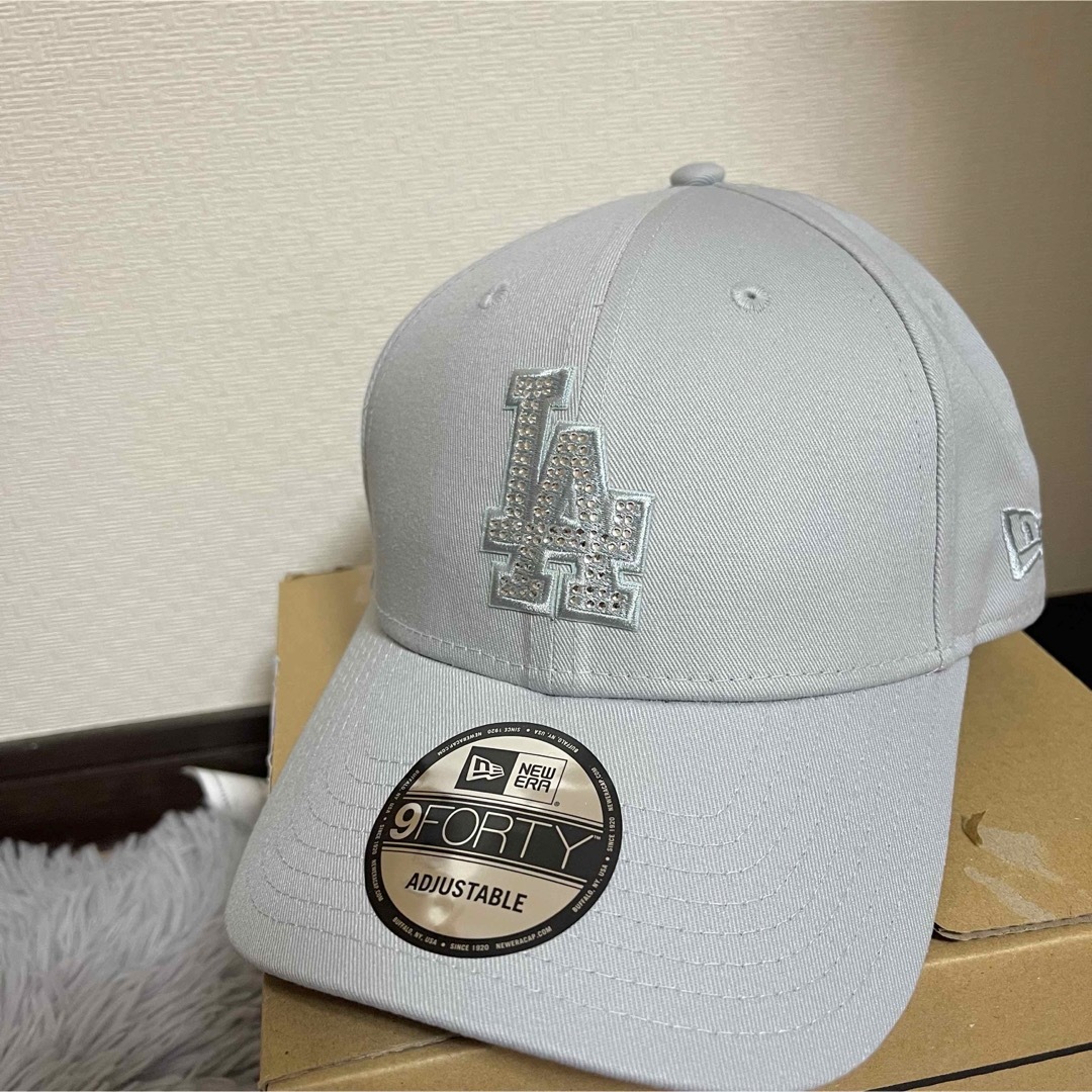 NEW ERA - NEW ERA LA 9FORTY RHINESTONE キャップ スノーグレー NEW ERA - NEW ERA LA 9FORTY RHINESTONE キャップ スノーグレー