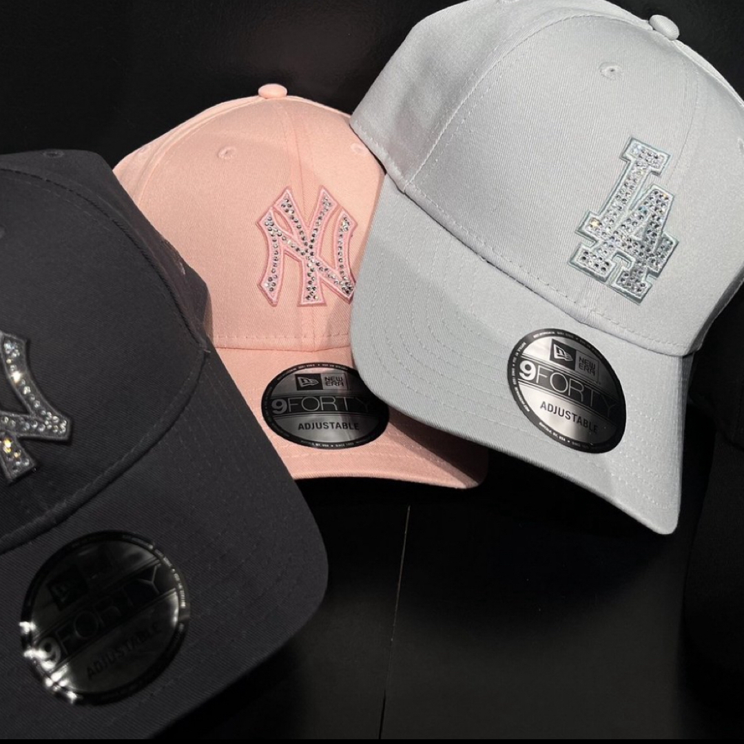 NEW ERA - NEW ERA LA 9FORTY RHINESTONE キャップ スノーグレー NEW ERA - NEW ERA LA 9FORTY RHINESTONE キャップ スノーグレー