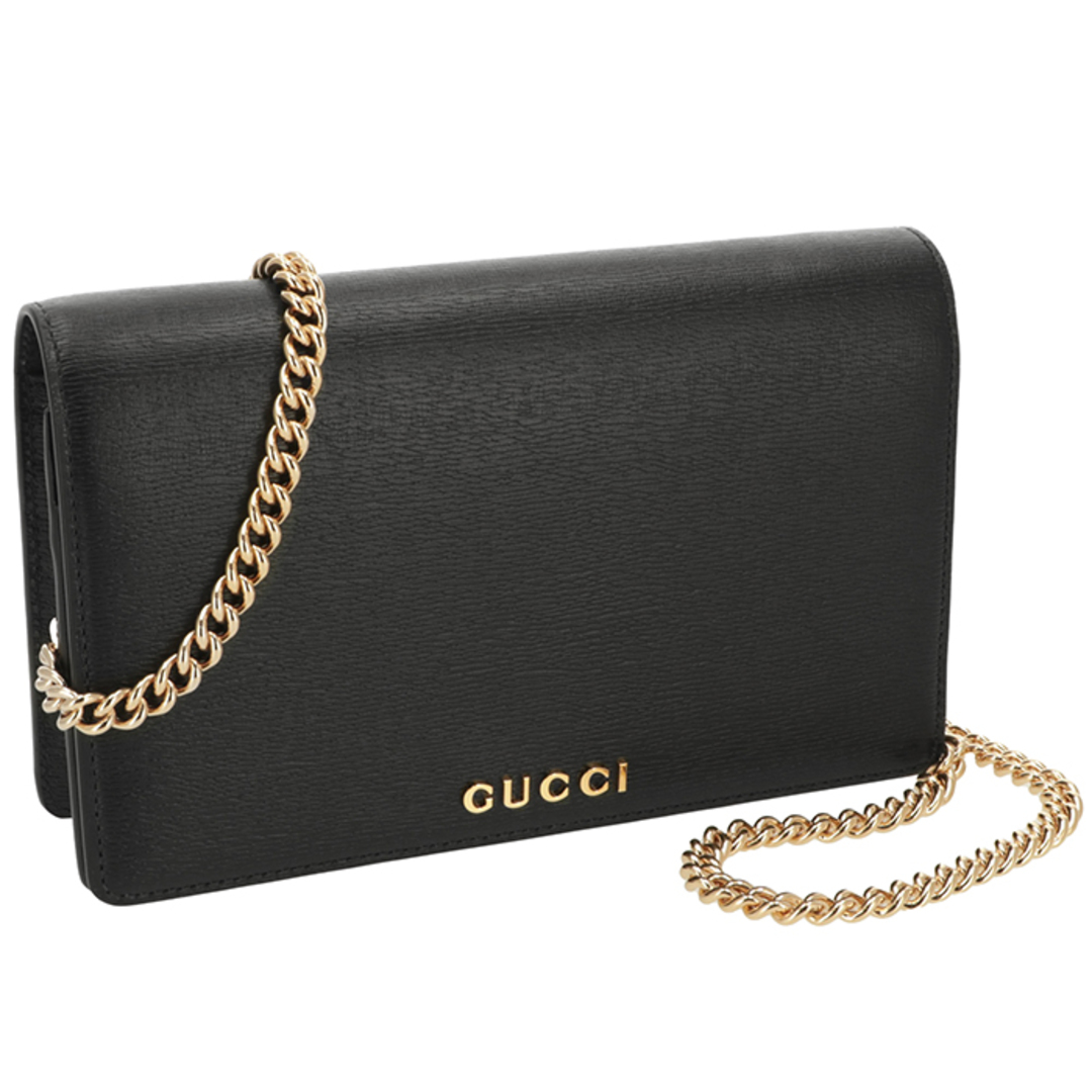 GUCCI - グッチ GUCCI ショルダーバッグ スクリプト チェーンウォレット 長財布 ウォレットショルダー ミラー付き ミニバッグ クラッチバッグ 772643 0OP0N 1000
