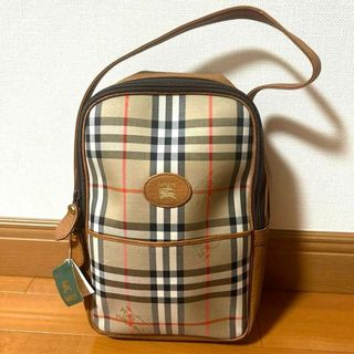 BURBERRY - 美品 バーバリー ノバ チェック キャンバス レザー BURBERRY - 美品 バーバリー ノバ チェック キャンバス レザー