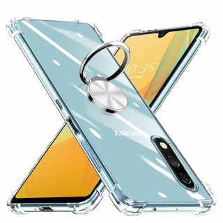 Xperia ACE II ケース リング付き 透明 耐衝撃 TPU クリア S(その他)
