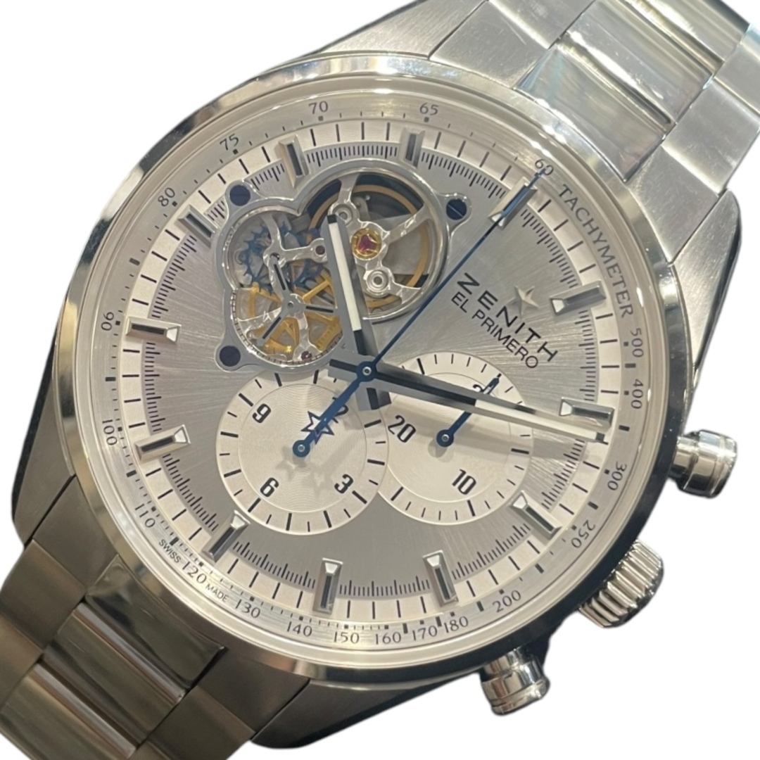 ZENITH - 　ゼニス ZENITH クロノマスターエル・プリメロオープン 03.2040.4061/01.M2040 シルバー ステンレススチール 自動巻き メンズ 腕時計