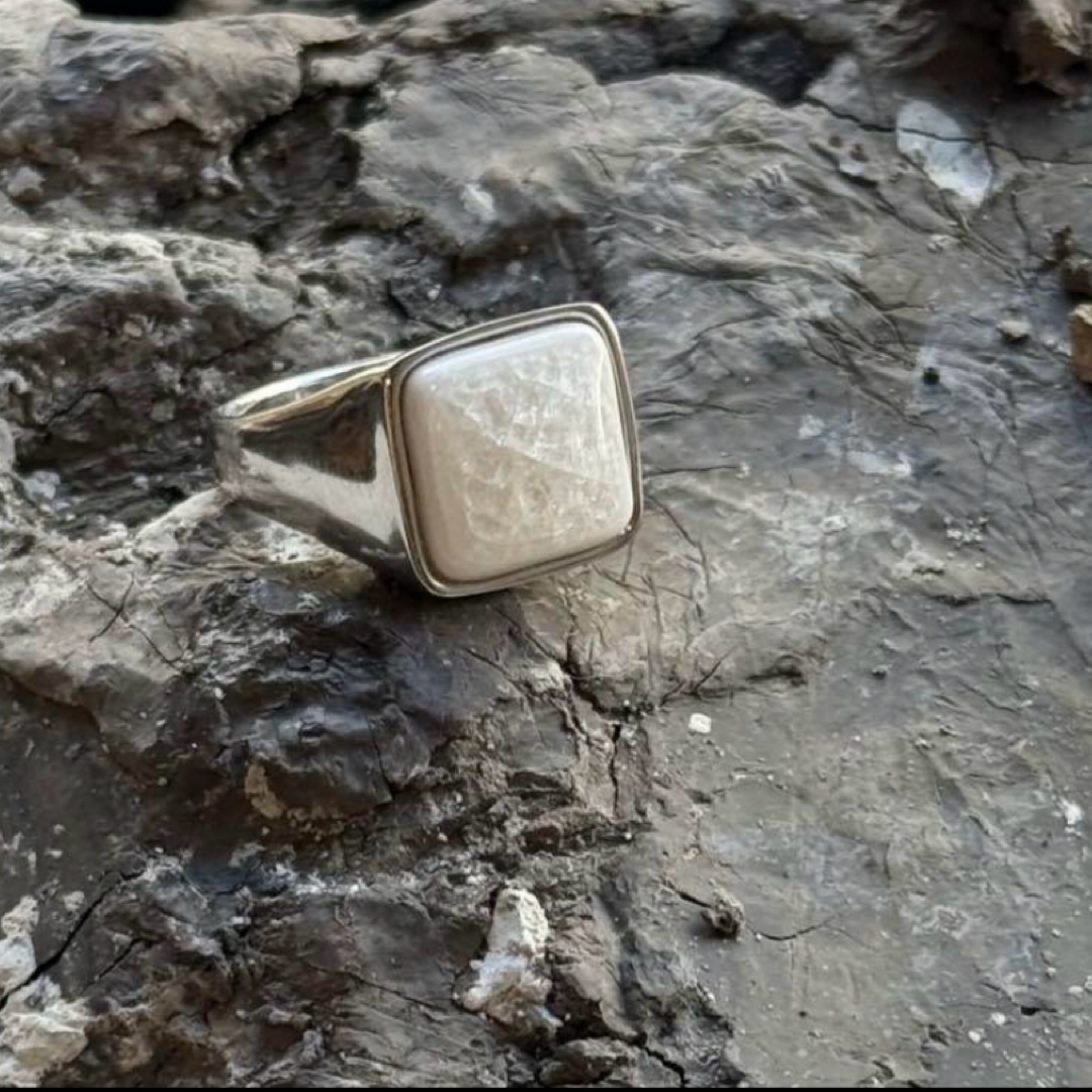 リング(指輪) M.MINE SQUARE RING SILVER ICE #9