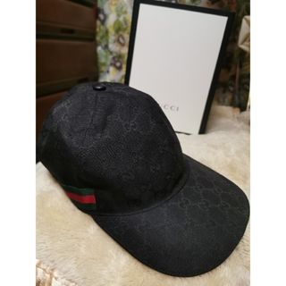 GUCCI - 1201 グッチ GUCCI GG キャップ レザー ブルー ユニ GUCCI - 1201 グッチ GUCCI GG キャップ レザー ブルー ユニ