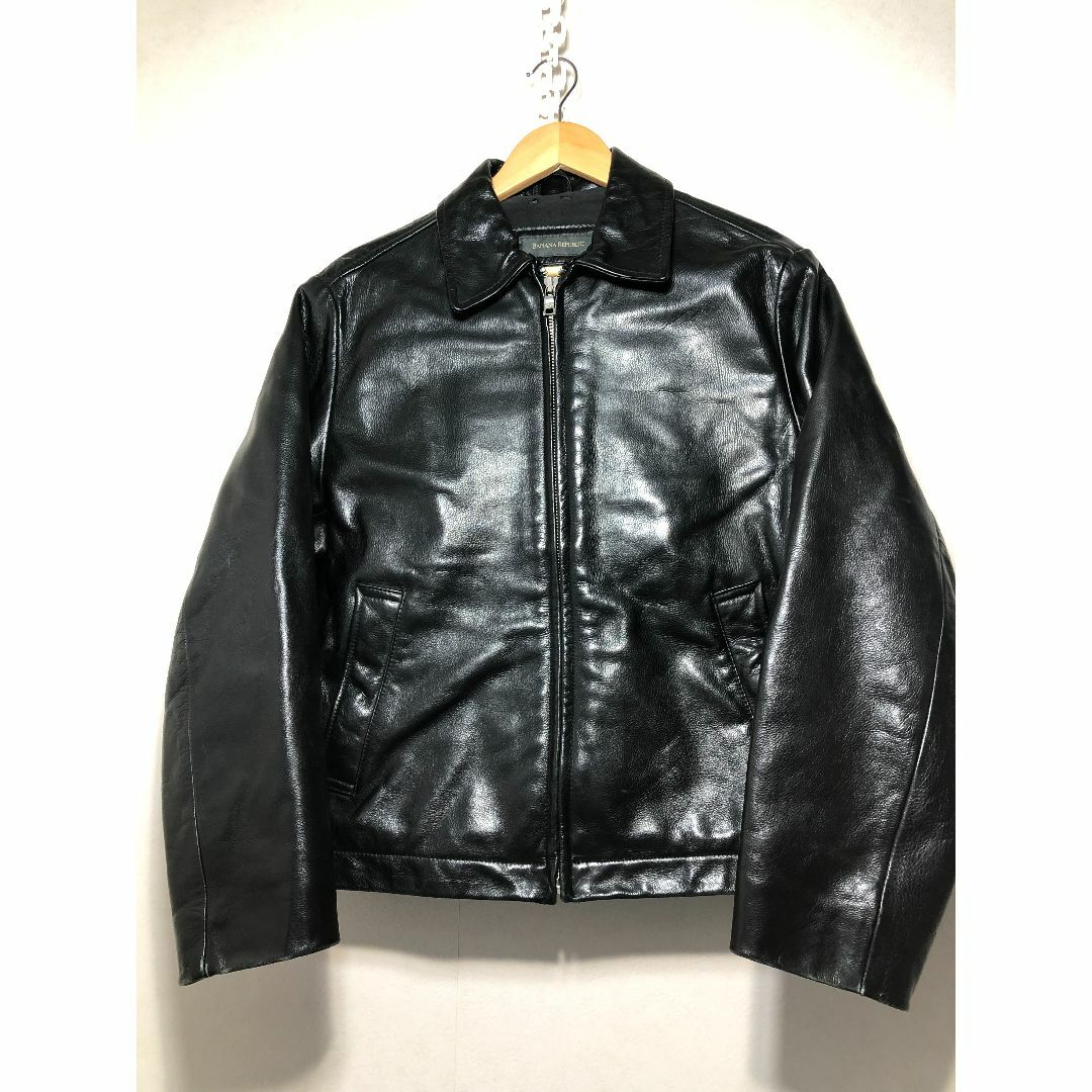 074020 BANANA REPUBLIC レザー ジップ ジャケット XS の通販 by 074020 BANANA REPUBLIC レザー ジップ ジャケット XS の通販 by
