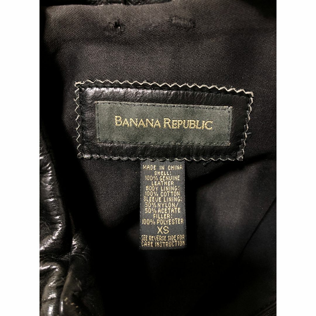074020 BANANA REPUBLIC レザー ジップ ジャケット XS の通販 by 074020 BANANA REPUBLIC レザー ジップ ジャケット XS の通販 by