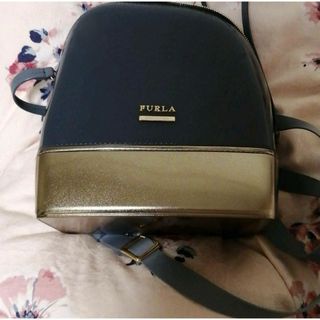 FURLA - 【未使用品】 FURLA フルラ カリプソ リュック 金 黒 FURLA - 【未使用品】 FURLA フルラ カリプソ リュック 金 黒