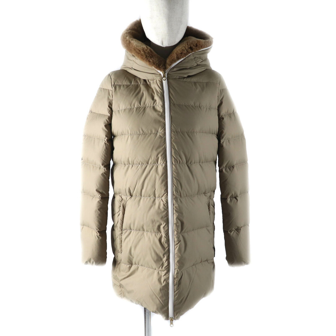 DUVETICA - 未使用品★DUVETICA デュベティカ D8114842N00-11620 CARYSDUE カリスドゥエ レッキスラビットファー・フード付 ZIP UP ダウンコート CANGURO 42 ブルガリア製 正規品 レディース 定価151,800円