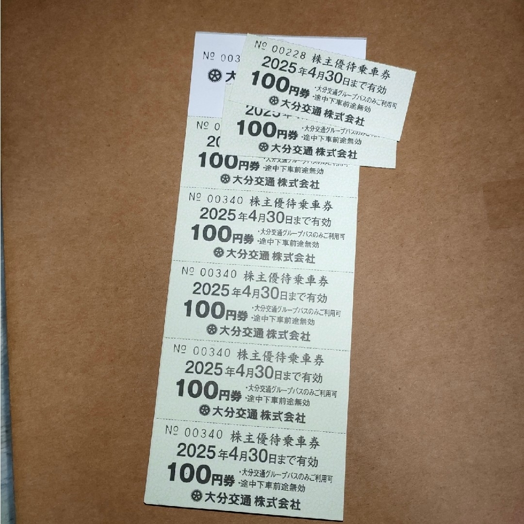 大分交通 株主優待乗車券 3200円分 2025/4/30迄 大分空港往復分 チケットの乗車券/交通券(その他)の商品写真