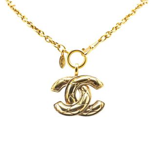 CHANEL - 美品 シャネル ココマーク マトラッセ ネックレス CHANEL - 美品 シャネル ココマーク マトラッセ ネックレス
