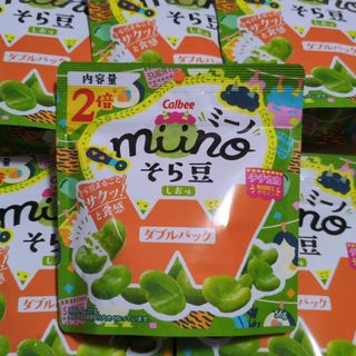 Calbeemiino　ミーノ　そら豆　しお味　ダブルパック　56g　6点(菓子/デザート)
