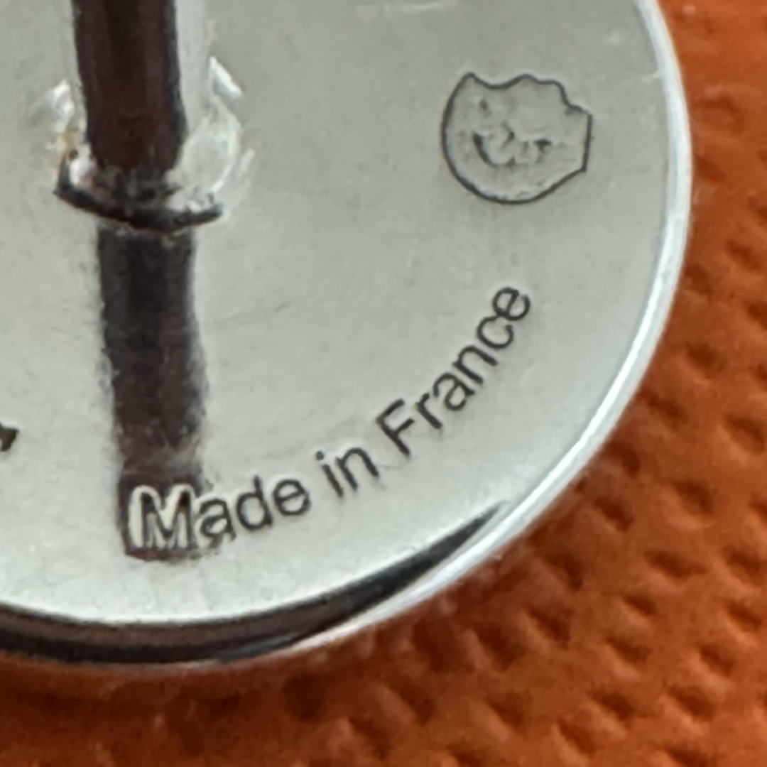 HERMES - エルメス HERMES エクスリブリス ボタン ピアス TPM HERMES - エルメス HERMES エクスリブリス ボタン ピアス TPM