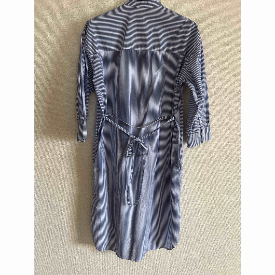 ストライプシャツワンピース レディースのトップス(シャツ/ブラウス(長袖/七分))の商品写真