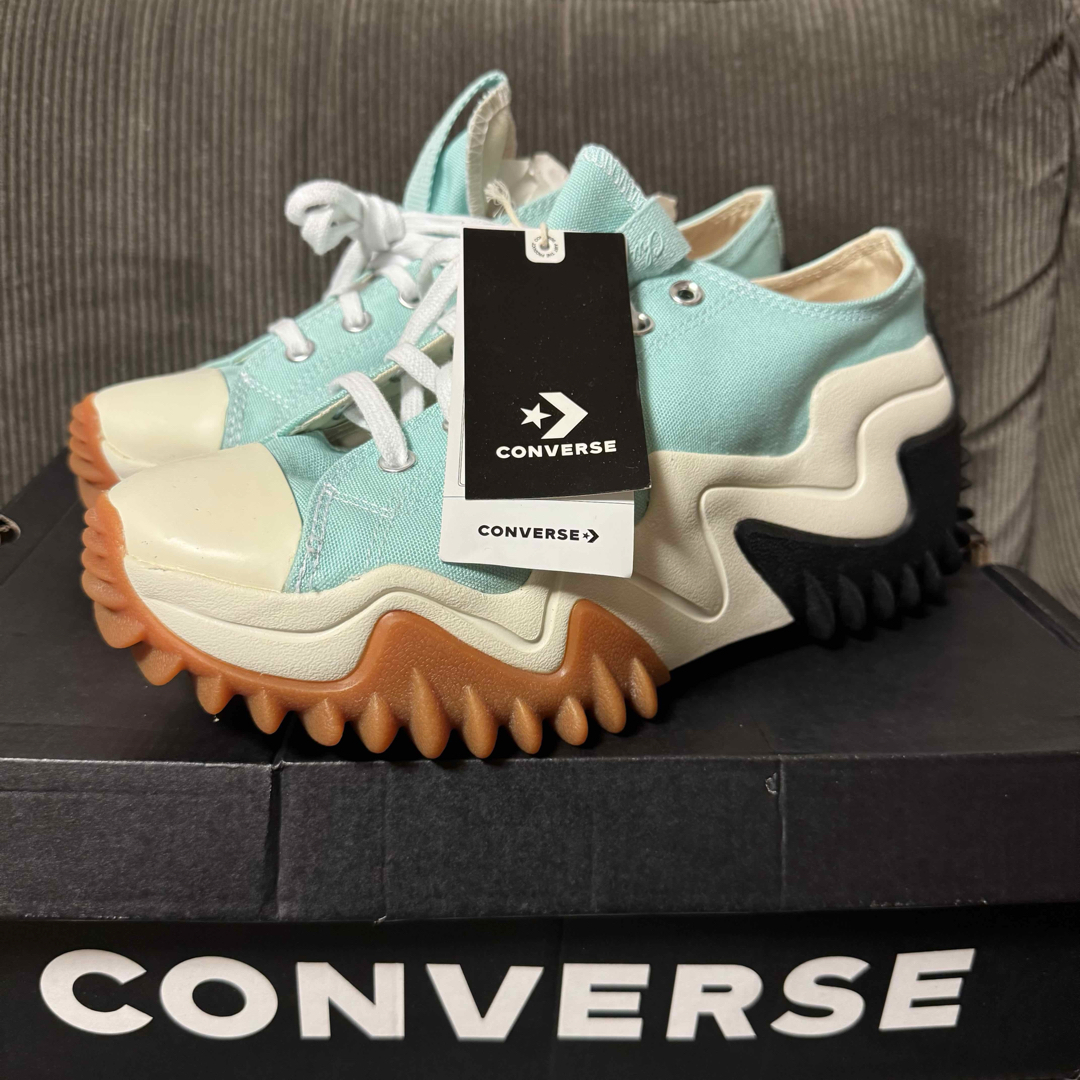 CONVERSE - 韓国限定 converse ランスターモーション 厚底 水色 CONVERSE - 韓国限定 converse ランスターモーション 厚底 水色