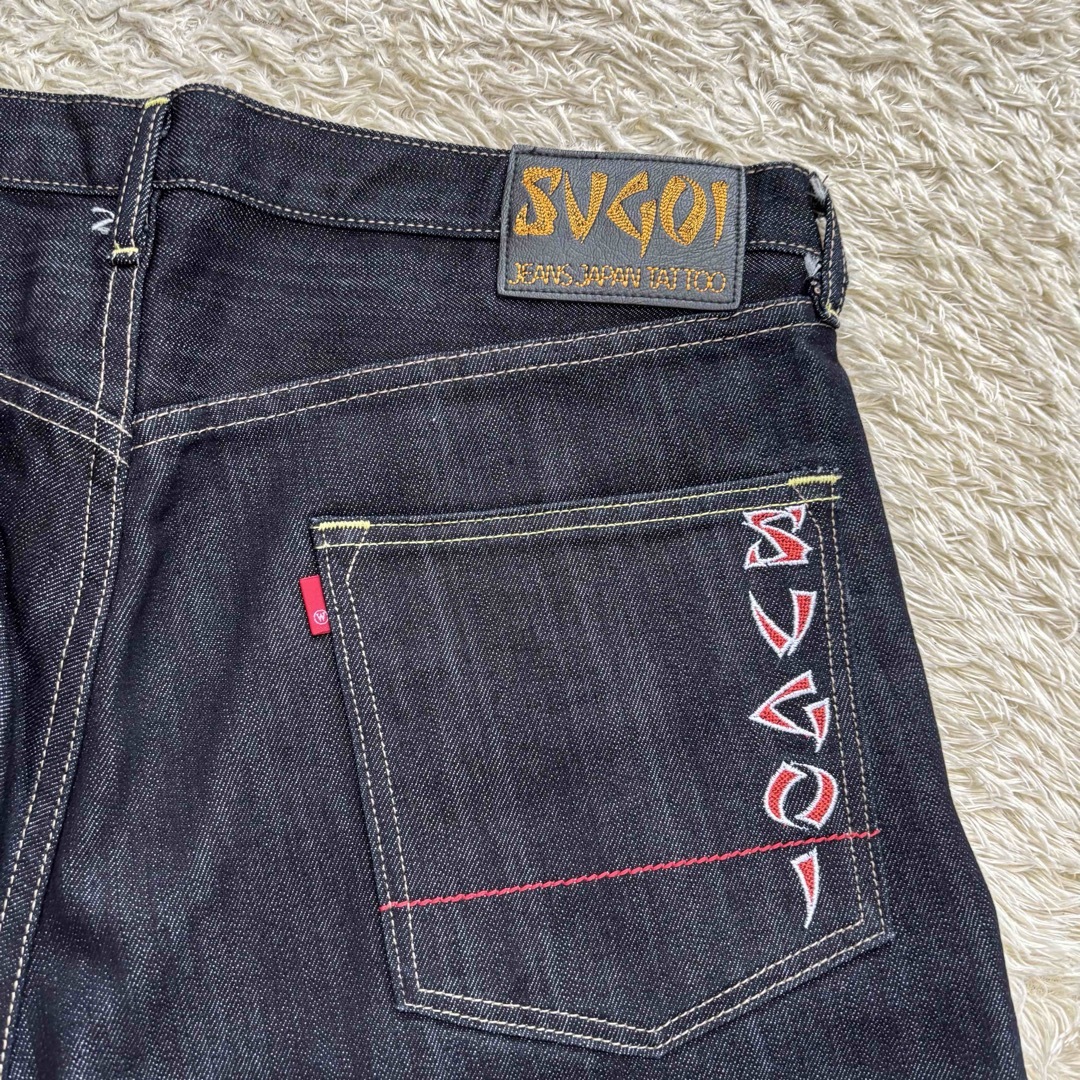 絡繰魂 - 【極美品】 SUGOI JAPAN TATTO 和柄デニム 鯉 城 神 絡繰魂 - 【極美品】 SUGOI JAPAN TATTO 和柄デニム 鯉 城 神