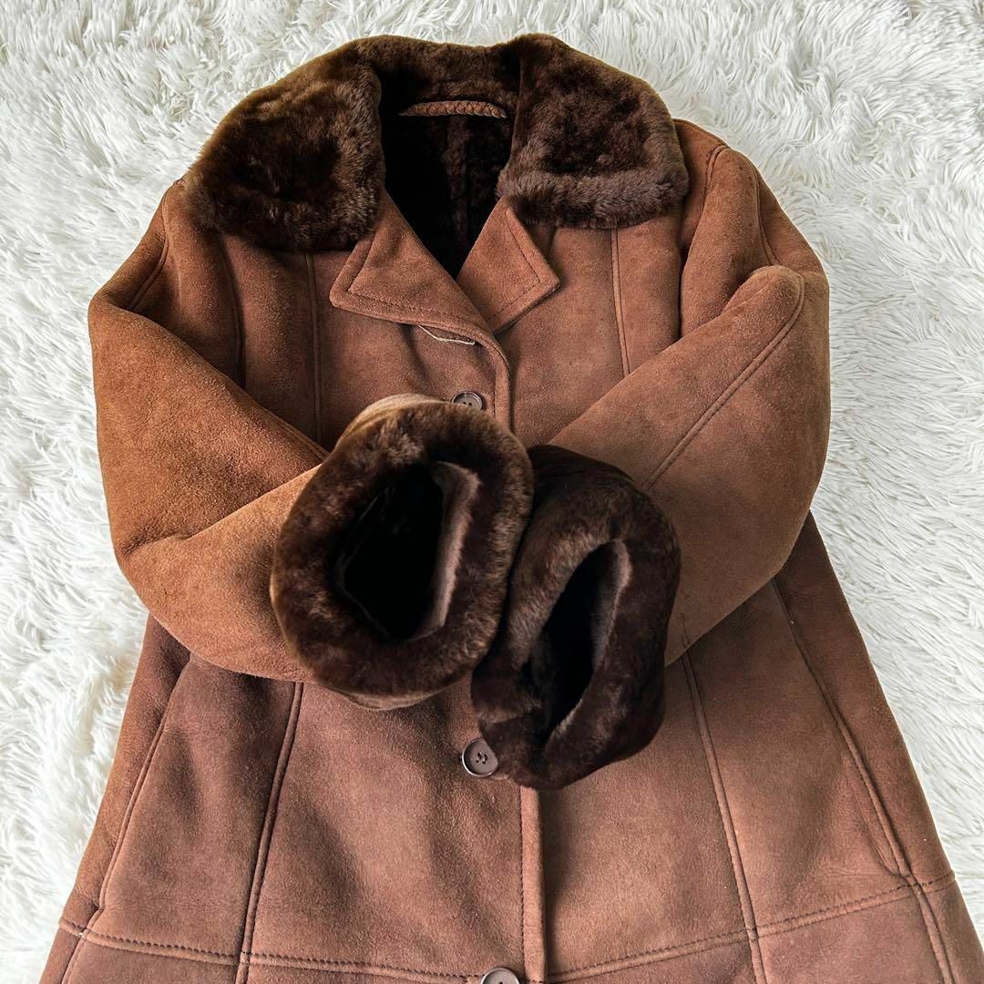 LOEWE - ◎vintage◎ LOEWE リアルシープムートン ロングコート LOEWE - ◎vintage◎ LOEWE リアルシープムートン ロングコート