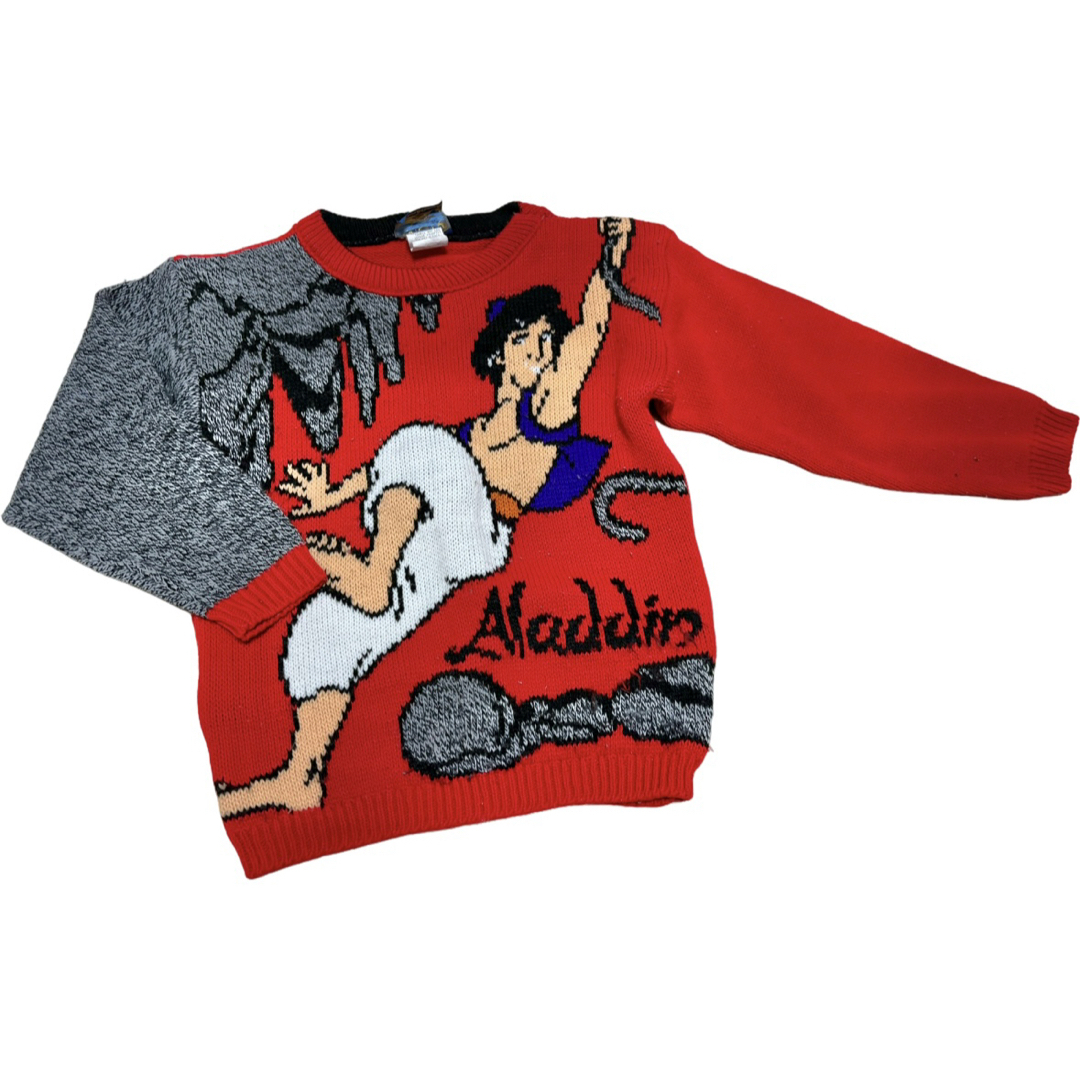 ビンテージ ディズニー レア アラジン セーター キッズ/ベビー/マタニティのキッズ服女の子用(90cm~)(ニット)の商品写真