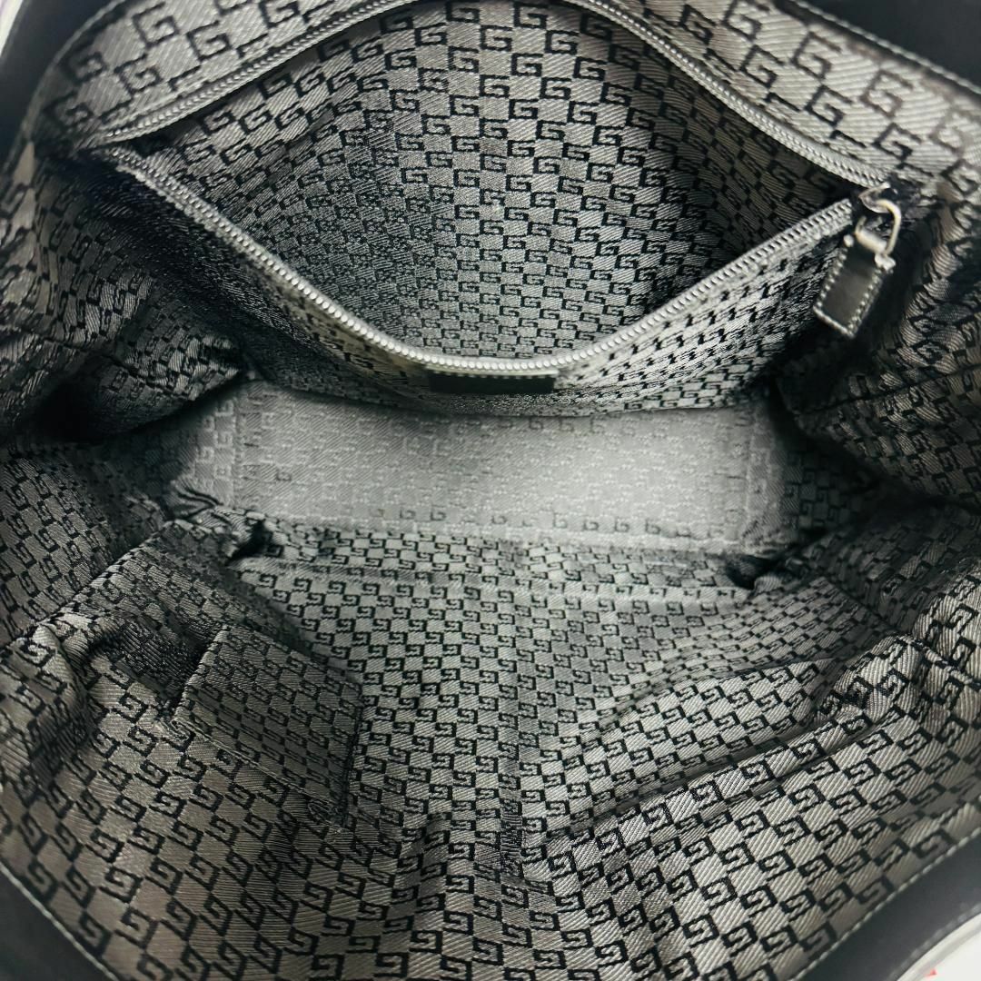 GUCCI - 超美品 グッチ GUCCI トートバック キャンバス ブラック GUCCI - 超美品 グッチ GUCCI トートバック キャンバス ブラック