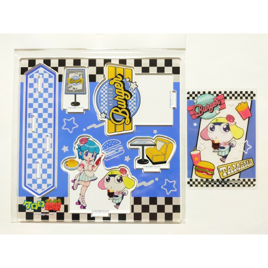 【購入特典つき】ケロロ軍曹 カフェ アクリルジオラマ クリアカード タママ 桃華 エンタメ/ホビーのアニメグッズ(その他)の商品写真