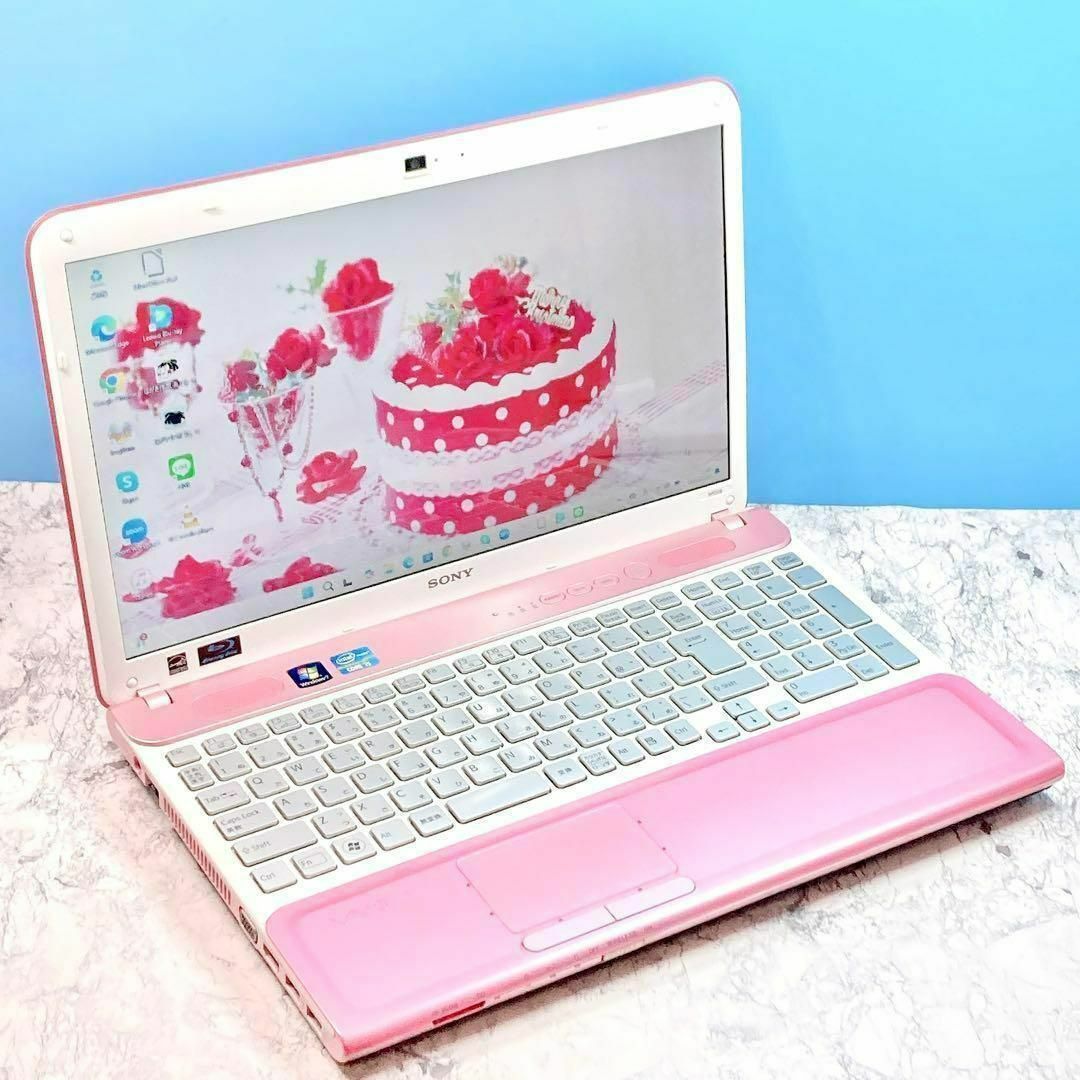 VAIO - 206 人気✨SSD✨Win11✨Blu-ray✨VAIO✨ピンクノート VAIO - 206 人気✨SSD✨Win11✨Blu-ray✨VAIO✨ピンクノート