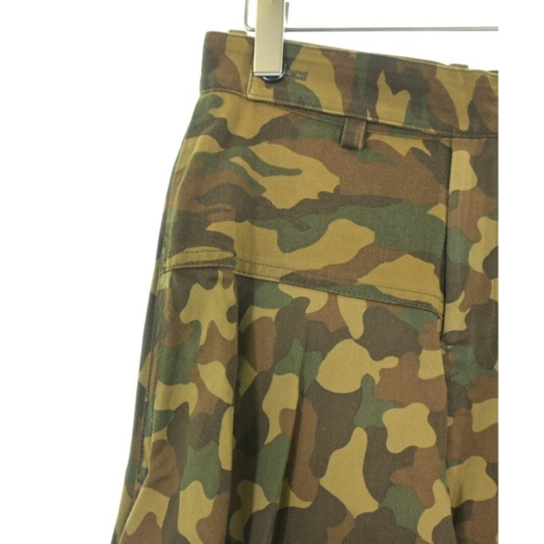 YOHJI YAMAMOTO スラックス 茶xカーキ(迷彩) 2001325M0009 YOHJI YAMAMOTO スラックス 1(XS位) 茶xカーキ(迷彩) 【古着】