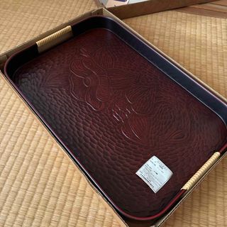 お盆  （大きめ長方形）カシュー塗装(収納/キッチン雑貨)