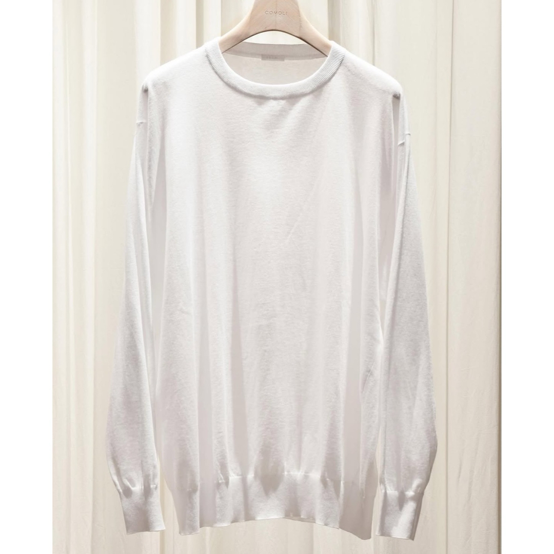 COMOLI - COMOLI 25SS コットンクルーネックニット white COMOLI - COMOLI 25SS コットンクルーネックニット white