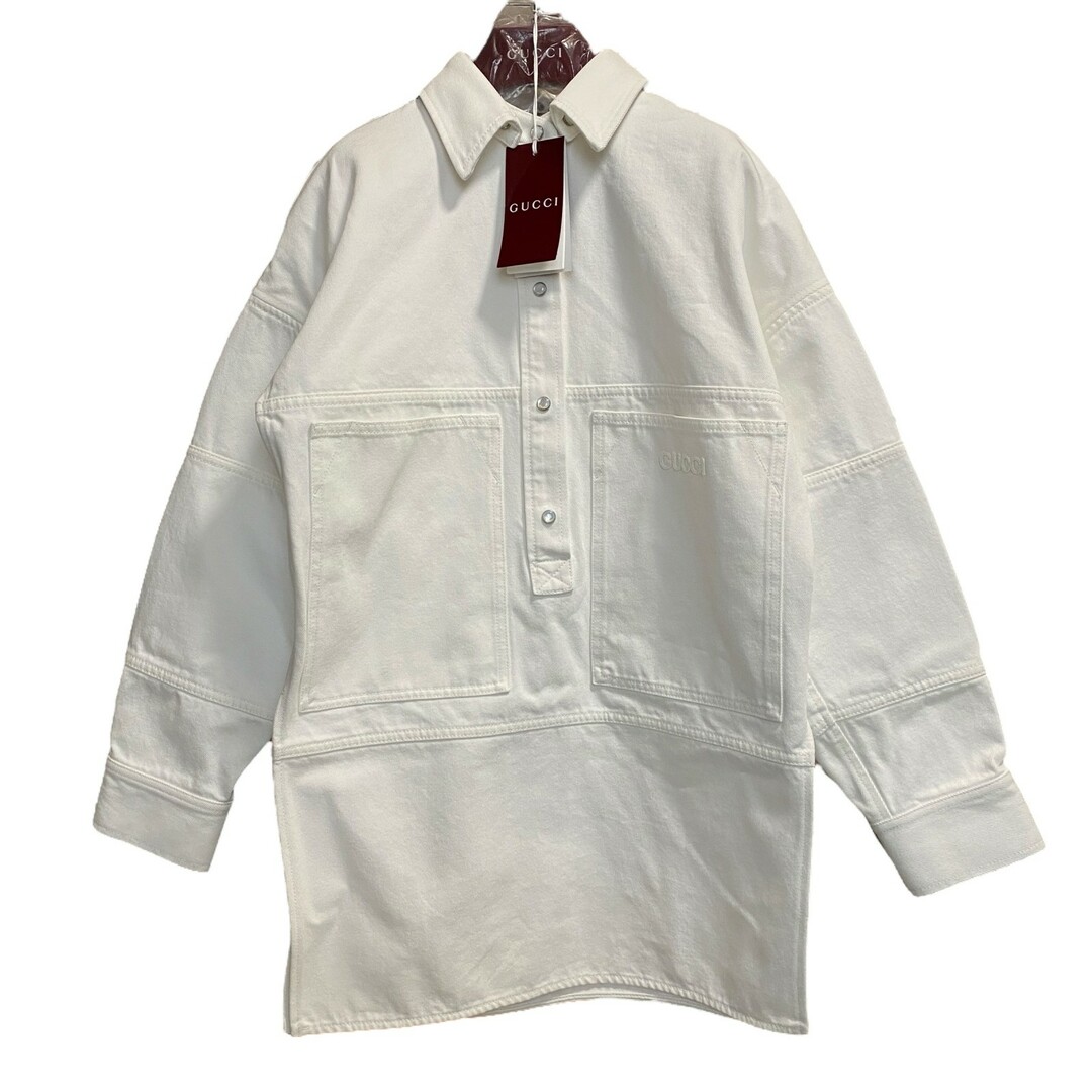 GUCCI - 現行モデル 新品 グッチ GUCCI レディース コットン デニムジャケット #40 (165/88Y)