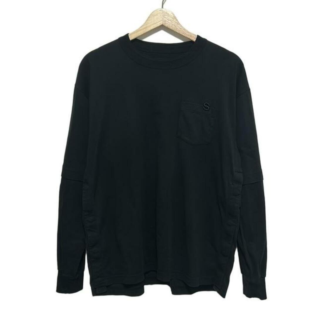 sacai - Sacai(サカイ) 長袖Tシャツ サイズ1美品 SCM-086 黒 sacai - Sacai(サカイ) 長袖Tシャツ サイズ1美品 SCM-086 黒