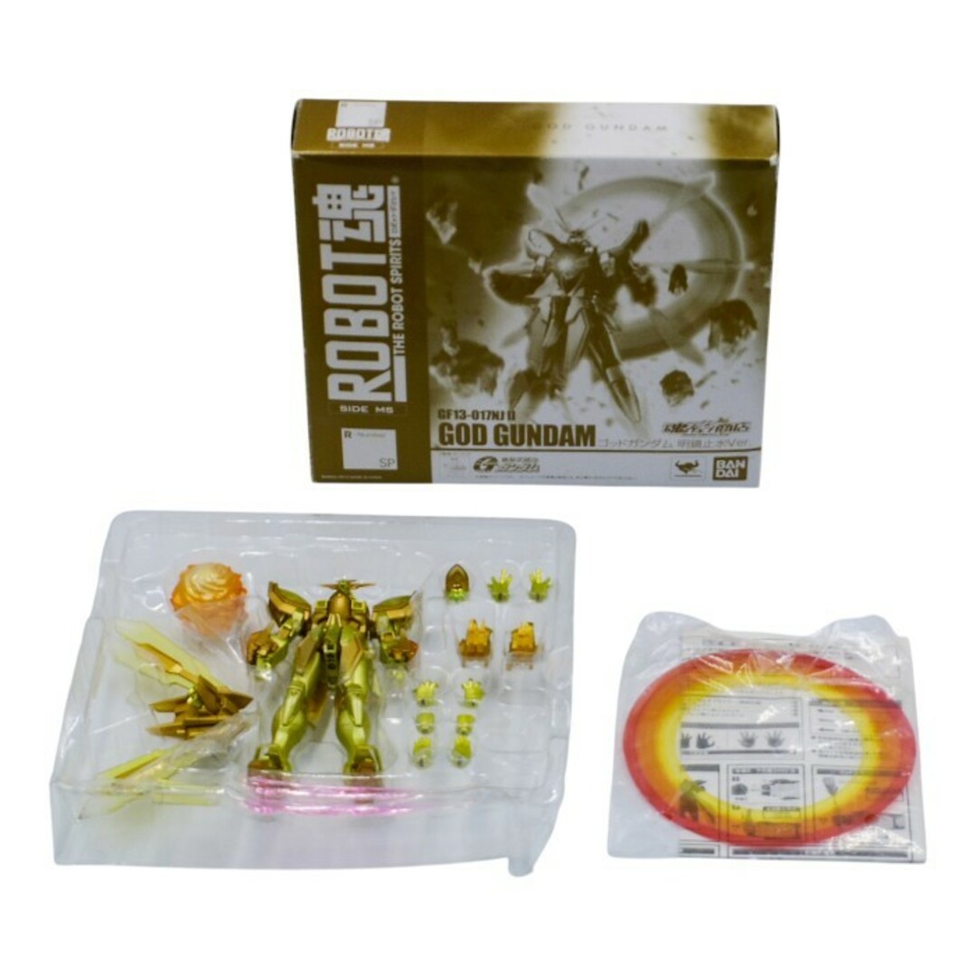 BANDAI - BANDAI 魂ウェブ限定 ROBOT魂 SIDE MS ゴッドガンダム 明鏡止水 Ver. 全高約14cm ABS&PVC製 フィギュア 中古 a1