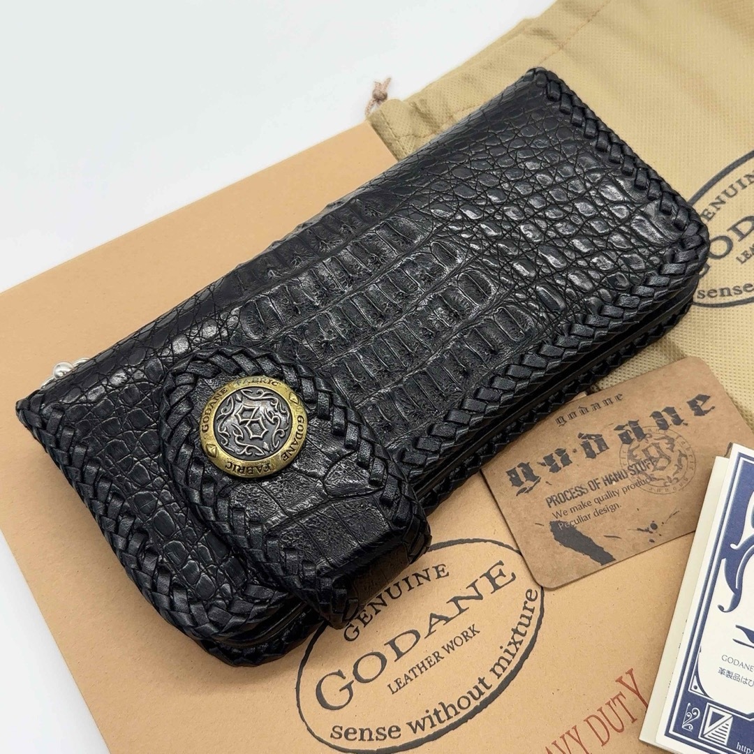 GODANE - 【希少+美品】GODANE ゴダン クロコダイル バイカーズ GODANE - 【希少+美品】GODANE ゴダン クロコダイル バイカーズ