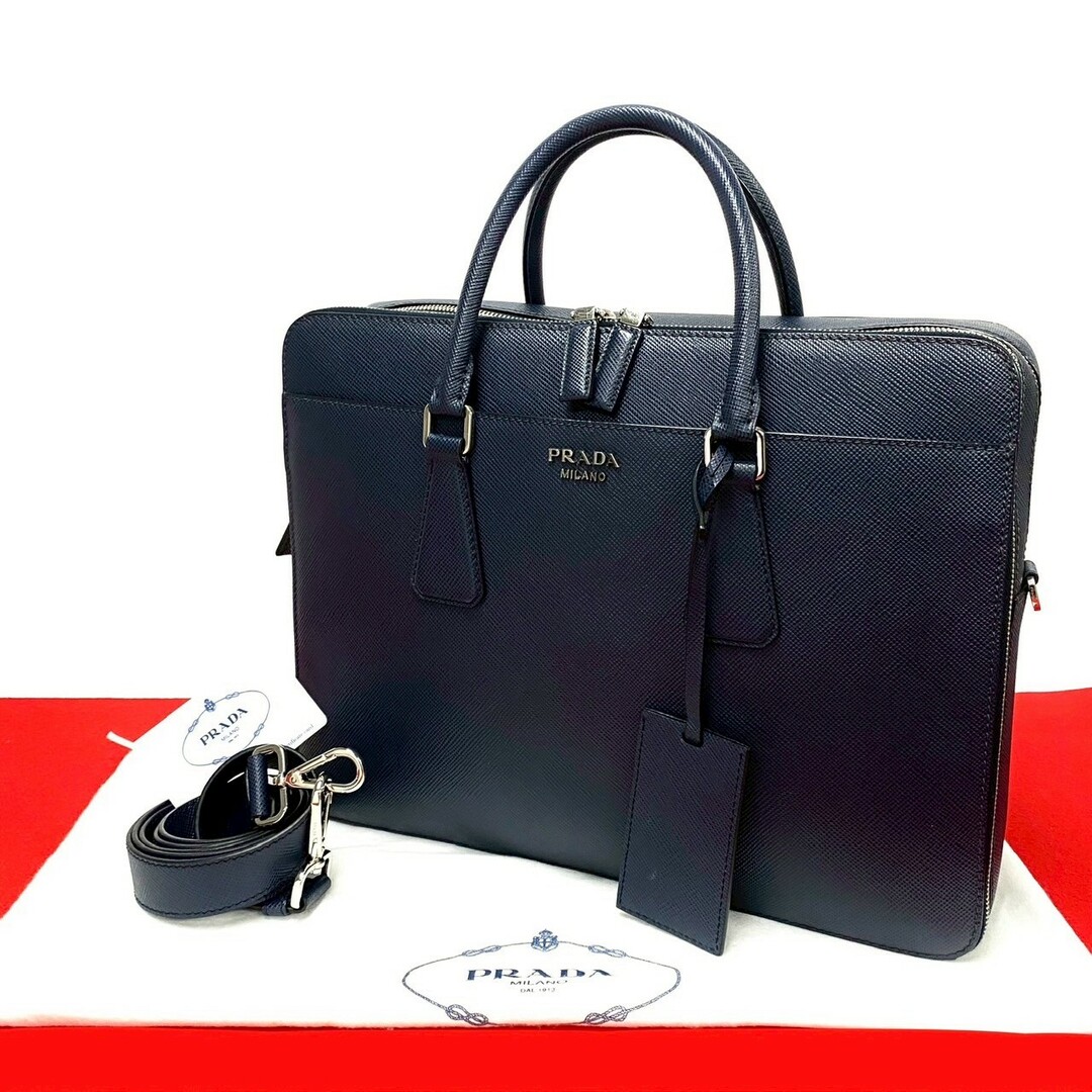 PRADA - 未使用保管品 袋付 PRADA プラダ ロゴ サフィアーノ PRADA - 未使用保管品 袋付 PRADA プラダ ロゴ サフィアーノ