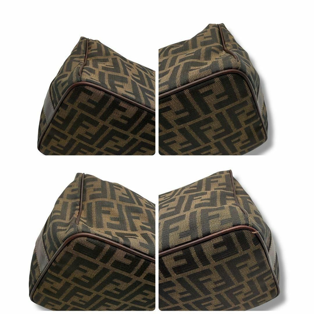 FENDI - FENDI 613 ズッカ柄 キャンバス バニティ ハンドバッグ FENDI - FENDI 613 ズッカ柄 キャンバス バニティ ハンドバッグ