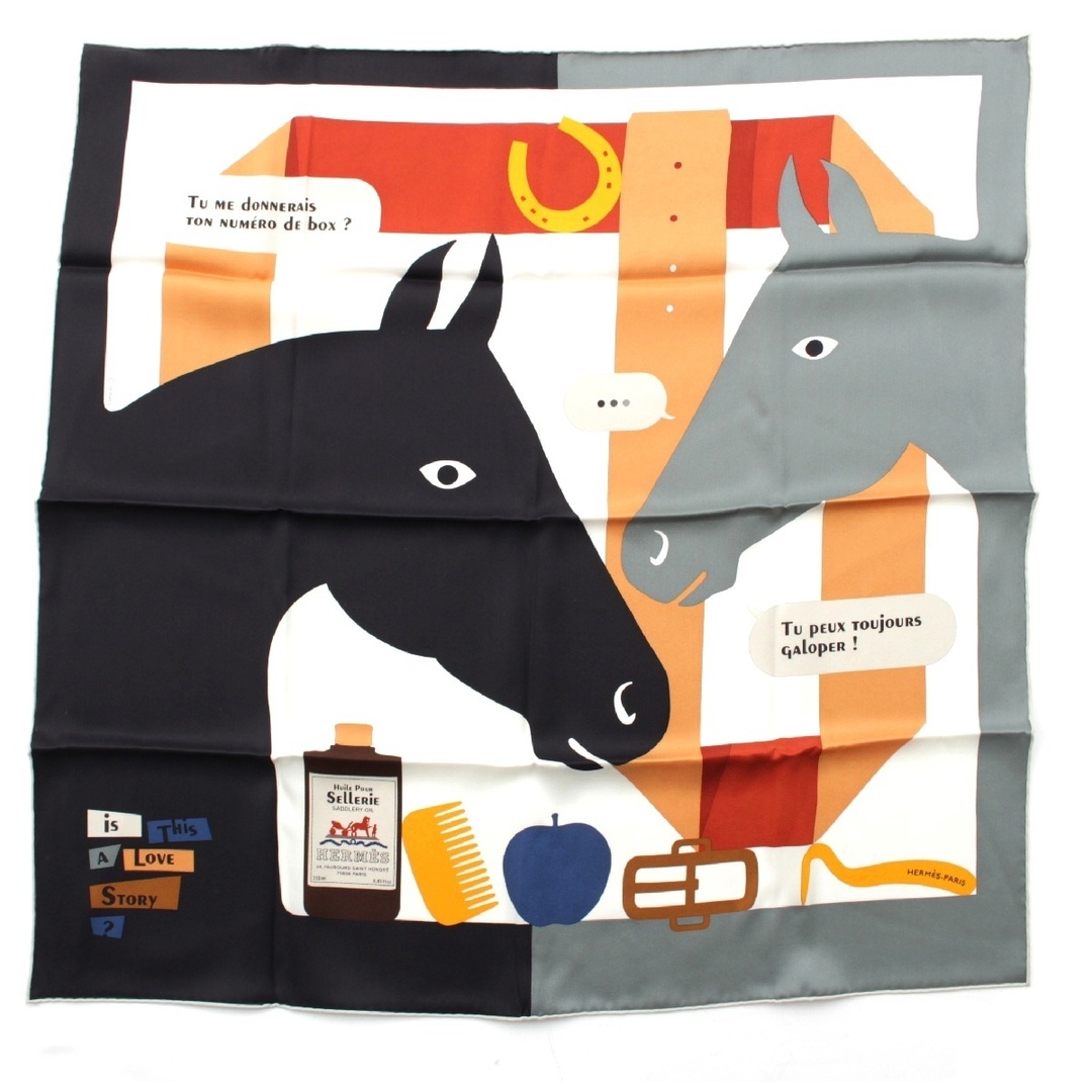 HERMES - エルメス 23-24年 カレ70 シルク IS THIS A LOVE STORY HERMES - エルメス 23-24年 カレ70 シルク IS THIS A LOVE STORY