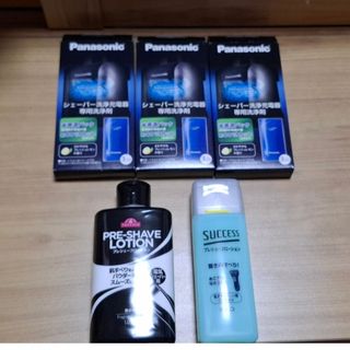 パナソニック(Panasonic)のパナソニック シェーバー洗浄剤 ES-4L03×3パックとローション2個セット(その他)