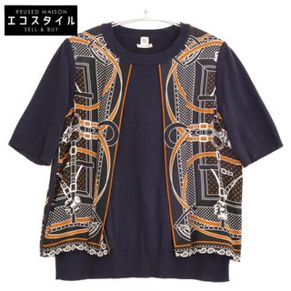 HERMES - HERMES(エルメス) 長袖セーター サイズL - ブルー HERMES - HERMES(エルメス) 長袖セーター サイズL - ブルー