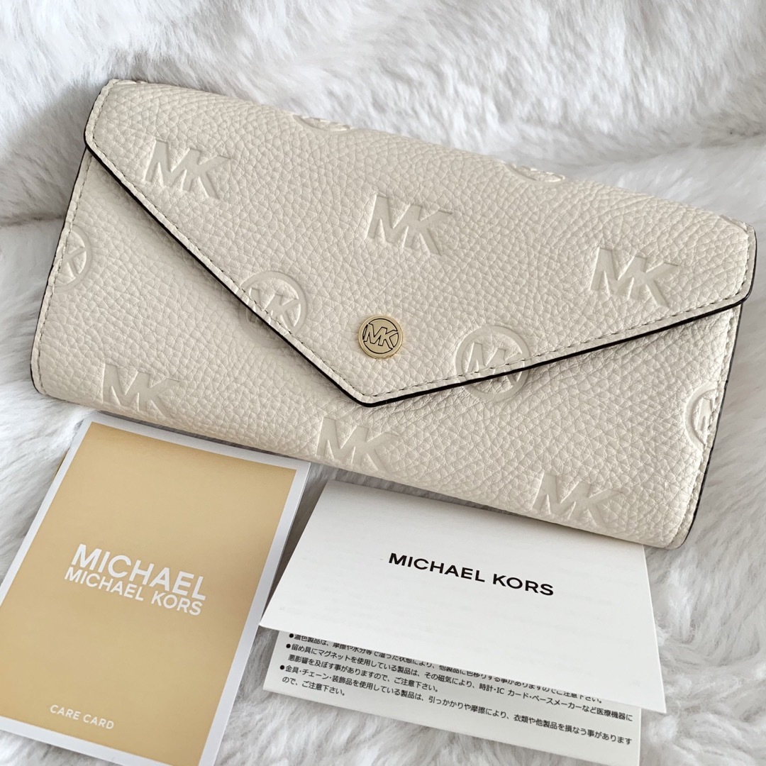 MICHAEL KORS - 新品未使用 マイケルコース 長財布 型押しレザー MICHAEL KORS - 新品未使用 マイケルコース 長財布 型押しレザー