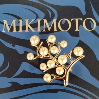 MIKIMOTO - 現行品 ミキモト YGK18 パール×ダイヤ ブローチ 美品 MIKIMOTO - 現行品 ミキモト YGK18 パール×ダイヤ ブローチ 美品