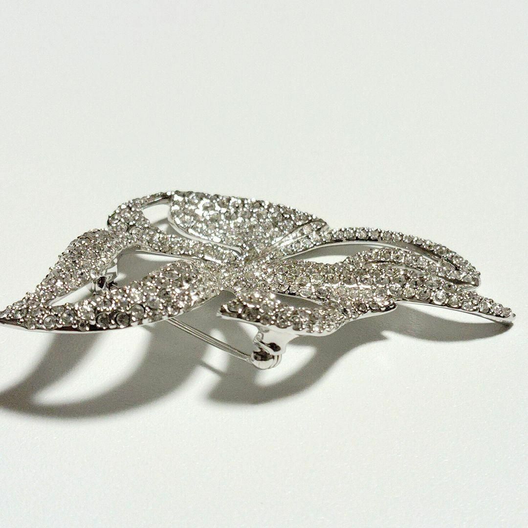 極美品✨️】SWAROVSKI フラワー クリスタル シルバー ブローチ