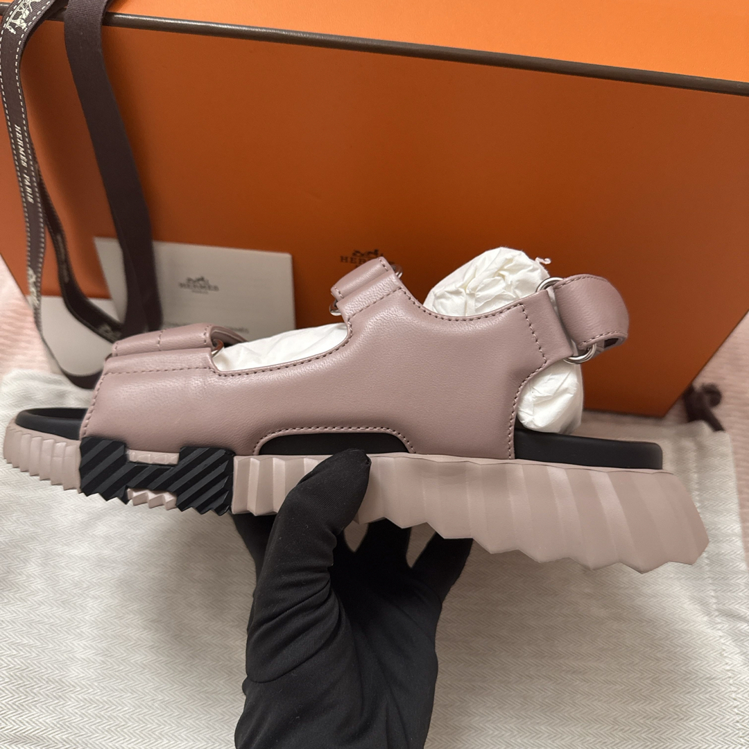 HERMES - エルメスHERMESサンダル ジュニア37サイズRosePale HERMES - エルメスHERMESサンダル ジュニア37サイズRosePale