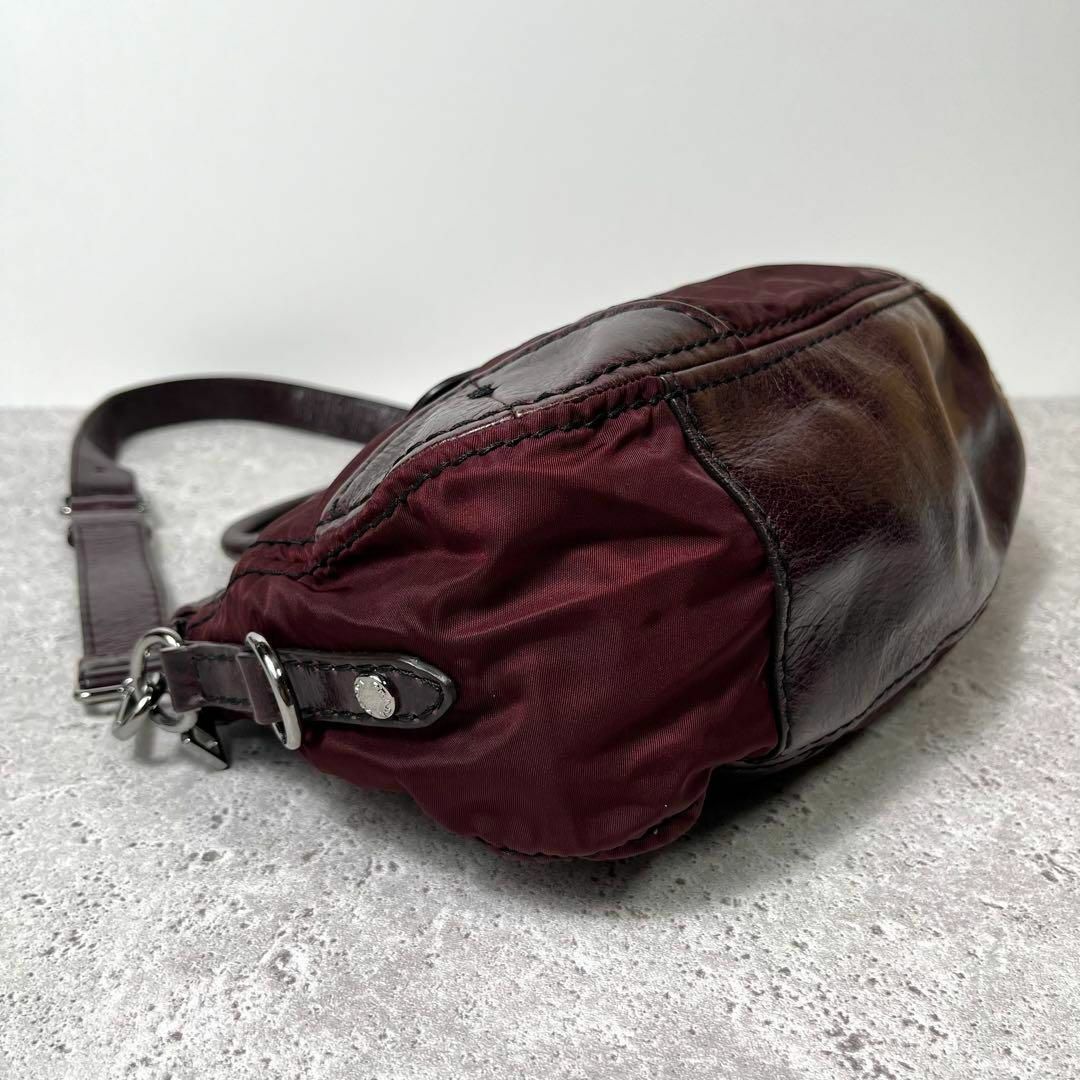 PRADA - 美品 PRADA プラダ 2way ハンドバッグ ナイロン レザー PRADA - 美品 PRADA プラダ 2way ハンドバッグ ナイロン レザー