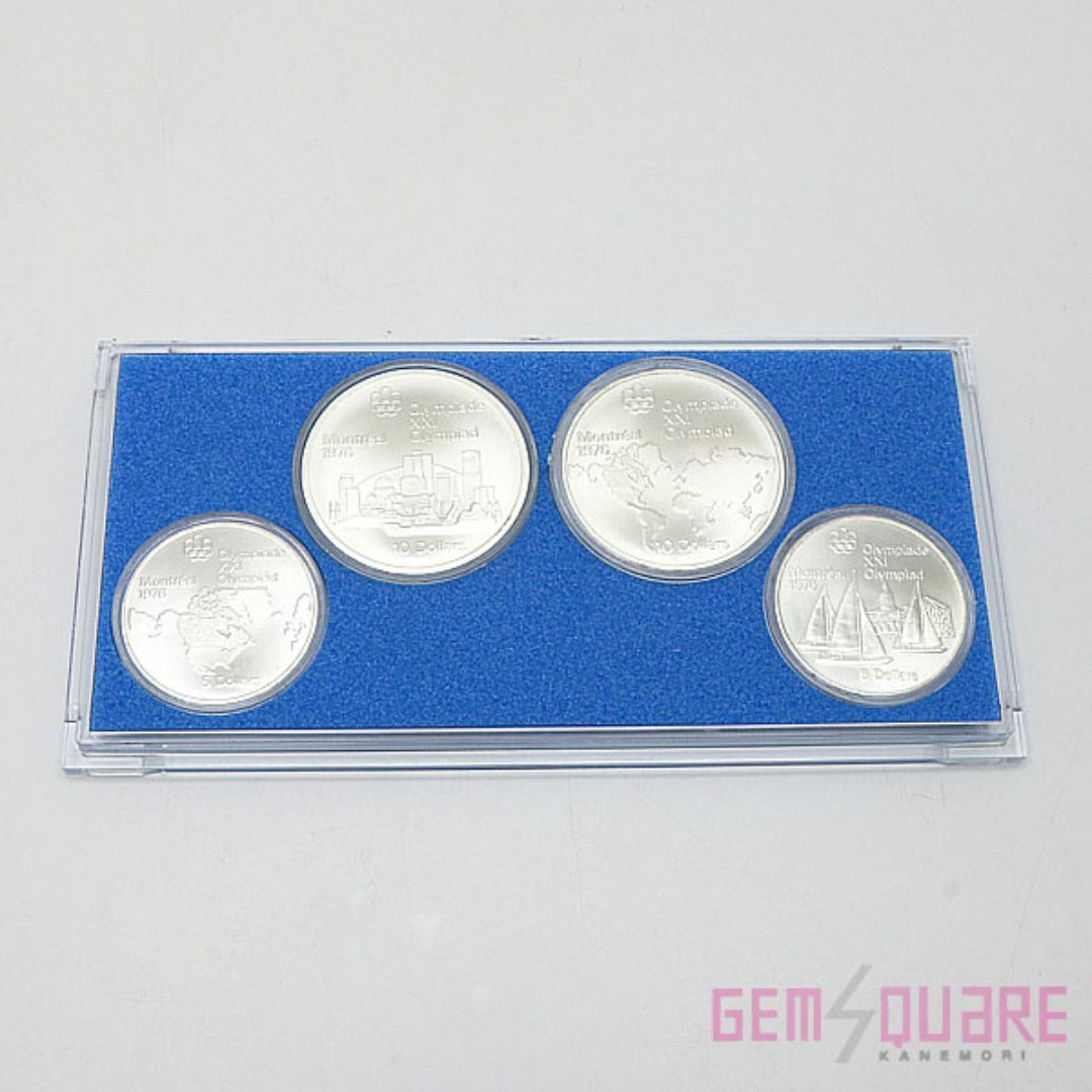 SV925 第21回オリンピック モントリオール大会 記念銀貨 ４枚セット 10ドル銀貨 2枚 5ドル銀貨 2枚 箱付 クリアケース未開封 モントリオール オリンピック 1976年 記念コイン