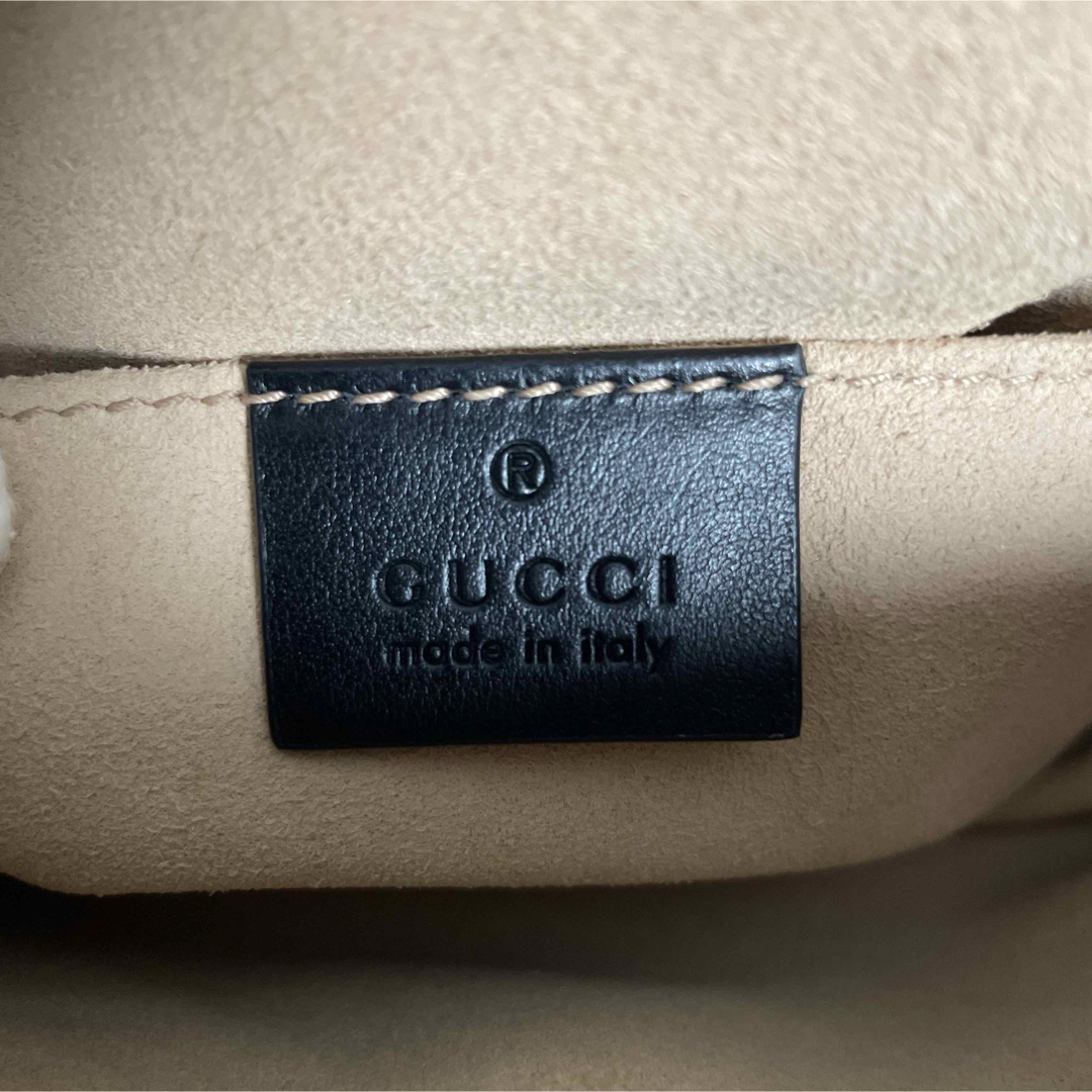 GUCCI - Gucci 極美品 GG マーモント 黒 キルティング GUCCI - Gucci 極美品 GG マーモント 黒 キルティング